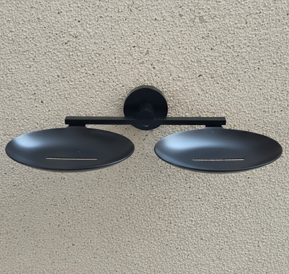 G-1407 DOUBLE SOAP DISH BRASS (PVD,BLACK) - Image 2