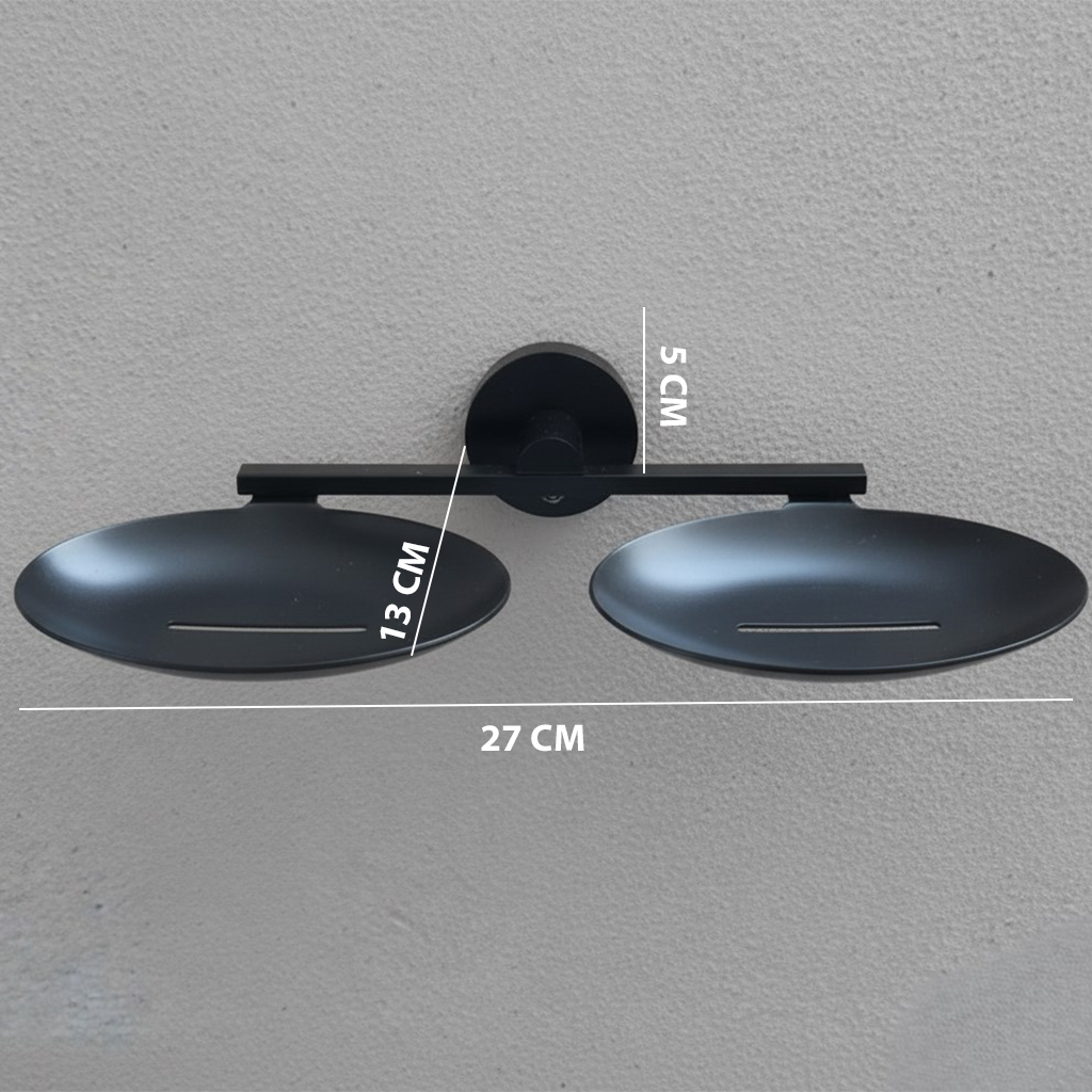 G-1407 DOUBLE SOAP DISH BRASS (PVD,BLACK) - Image 5
