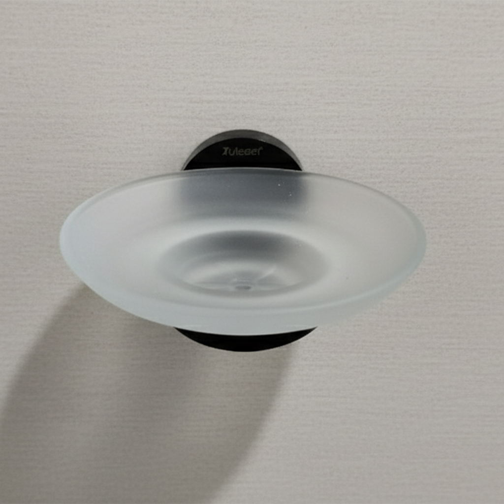 G-1412 GLASS SOAP DISH BRASS (PVD,BLACK) - Image 4
