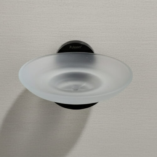 G-1412 GLASS SOAP DISH BRASS (PVD,BLACK)