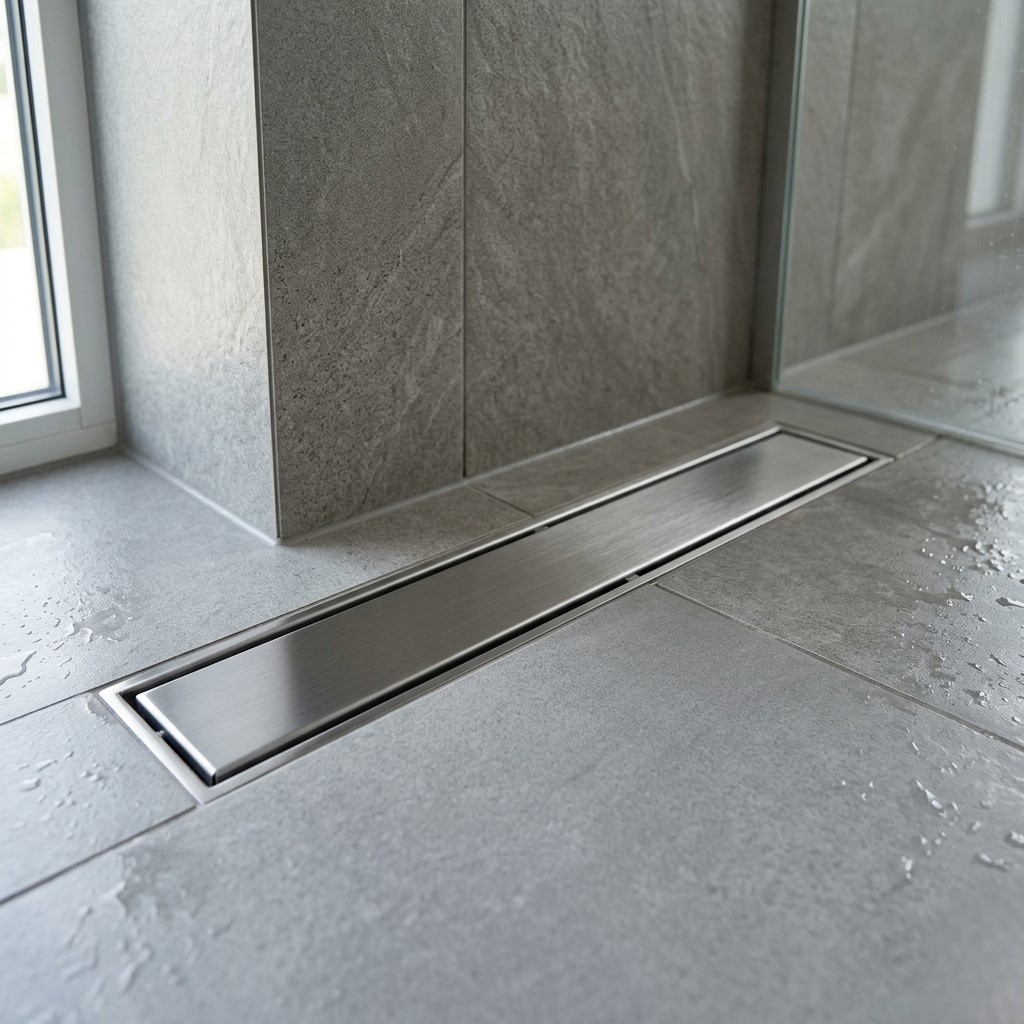 AFTM-21 Premium Brushed Steel Linear Drain (24") - Image 2