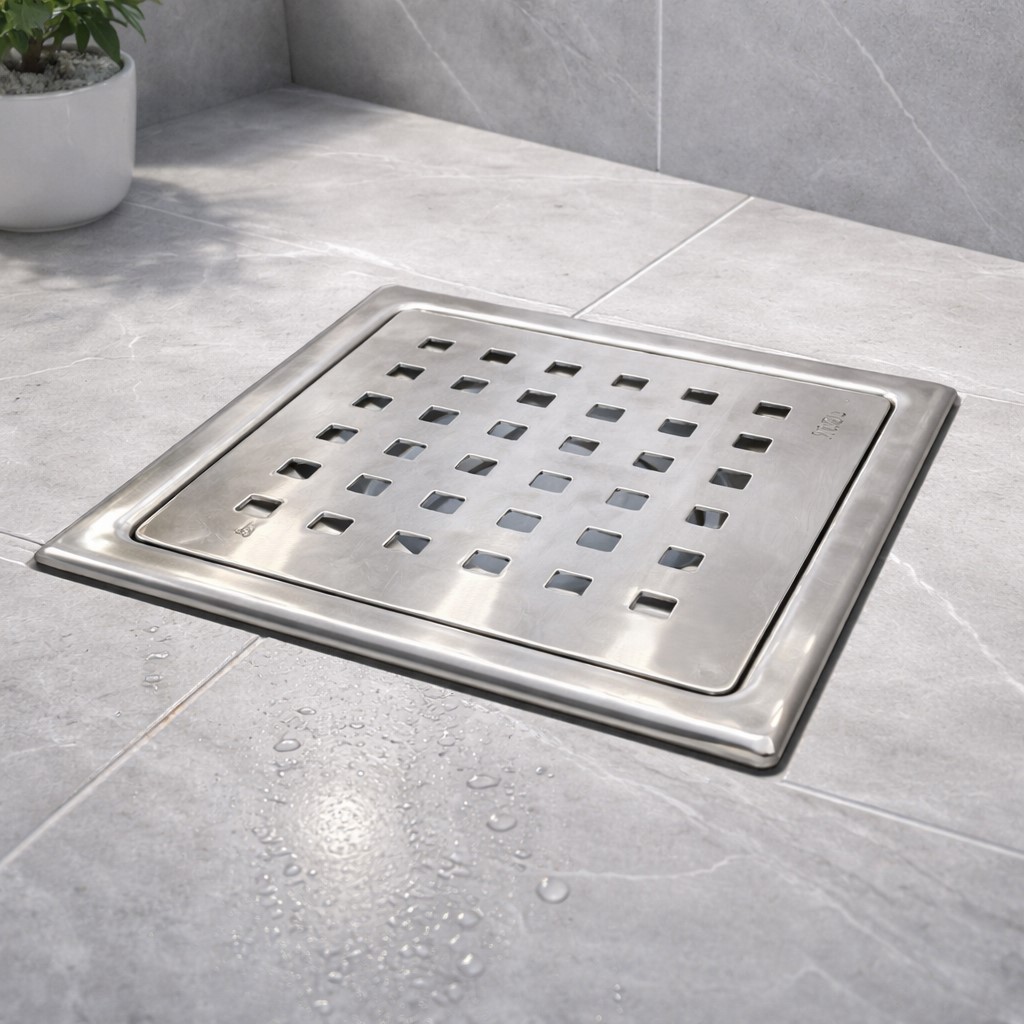 AFTM-01 Premium SS-304 Stainless Steel Square Floor Drain – Anti-Clog & Corrosion Resistant (5x5 Inch) - Image 2