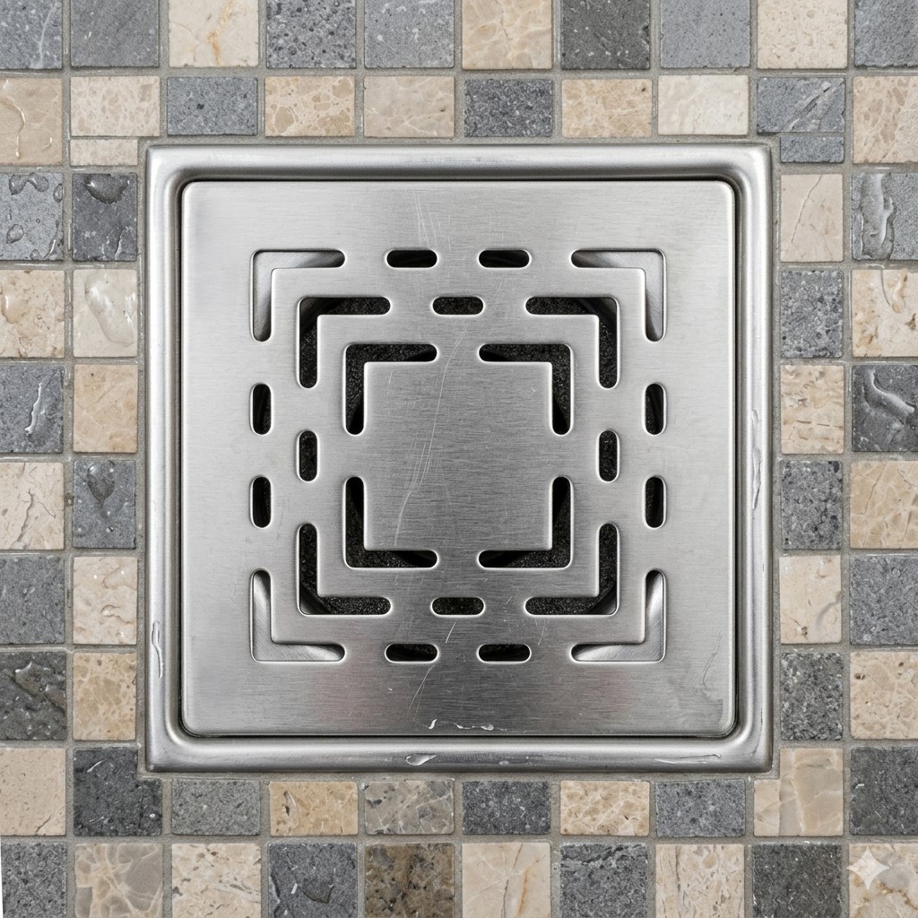 AFTM-02 Premium SS-304 Stainless Steel Square Floor Drain – Anti-Clog & Corrosion Resistant (5x5 Inch) - Image 2