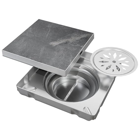 FD-02 Luxury 2-in-1 Invisible Square Shower Floor Drain(6X6) - Image 8