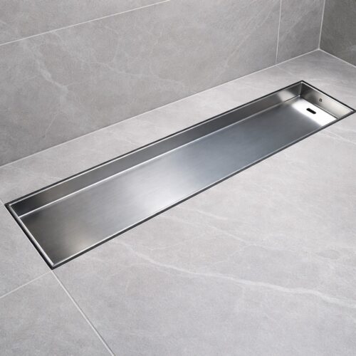 AFTM-21 Premium Brushed Steel Linear Drain (12")