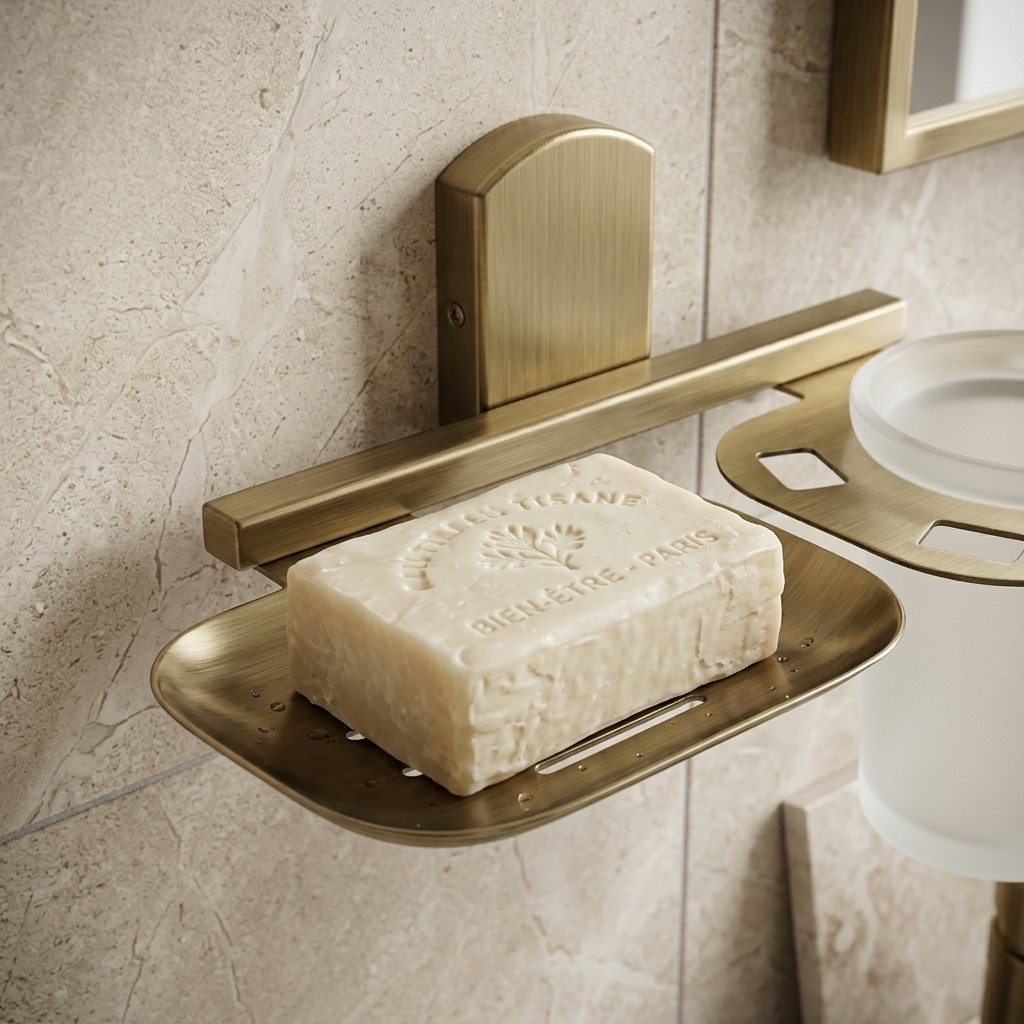 N-402 SOAP DISH+TUMBLER HOLDER(ANTIQUE) Stainless Steel (304) - Image 6
