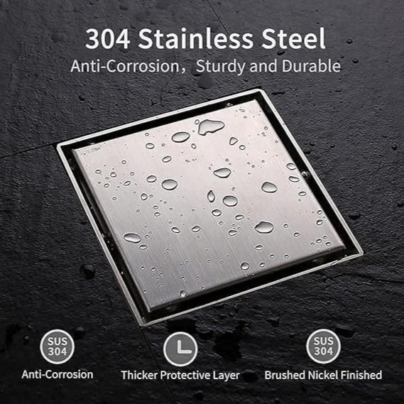 FD-02 Luxury 2-in-1 Invisible Square Shower Floor Drain(6X6) - Image 4