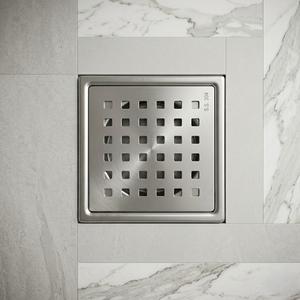 AFTM-01 Premium SS-304 Stainless Steel Square Floor Drain – Anti-Clog & Corrosion Resistant (5x5 Inch) - Image 4