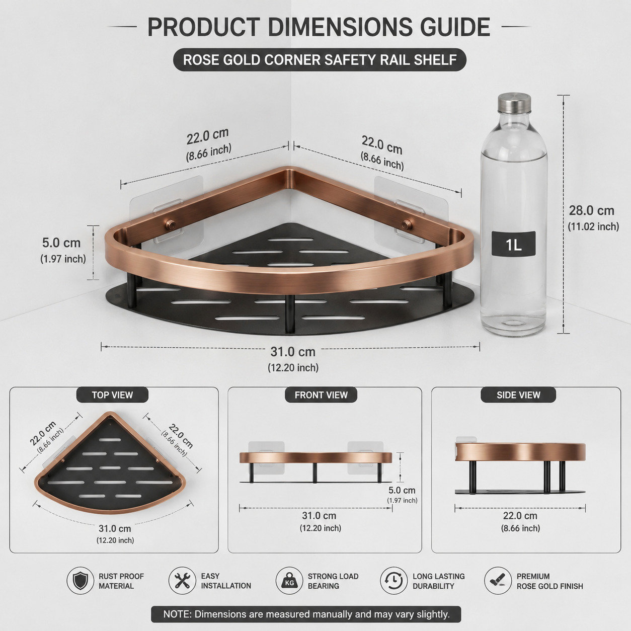 G-1232 ROSEGOLD ALUMINIUM CORNER - Image 10
